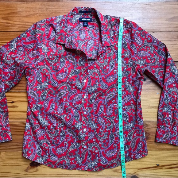 Lands’ End No Iron Supima Button Down Top, EUC, 10P - Picture 10 of 14